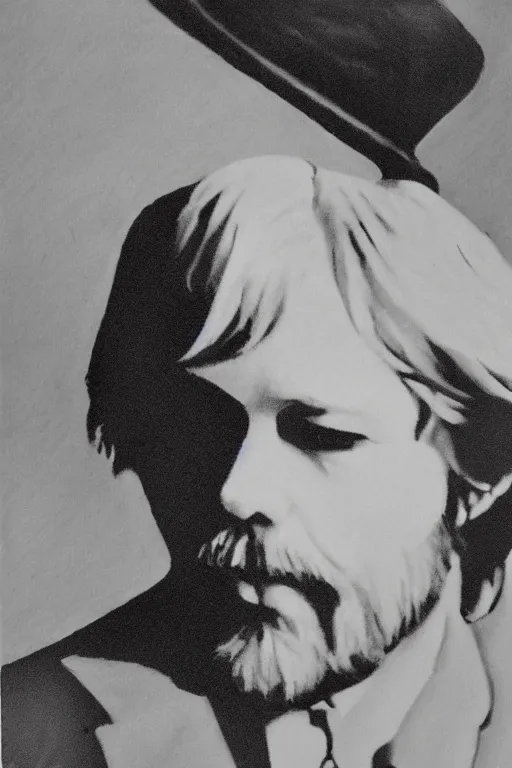 Image similar to duane allman in the style of Marius Borgeaud