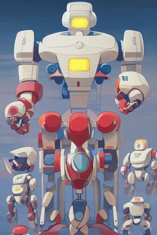 Image similar to metabots medabots medarotto medarot robot minimalist comics, behance hd by jesper ejsing, by rhads, makoto shinkai and lois van baarle, ilya kuvshinov, rossdraws global illumination ray tracing hdr radiating a glowing aura