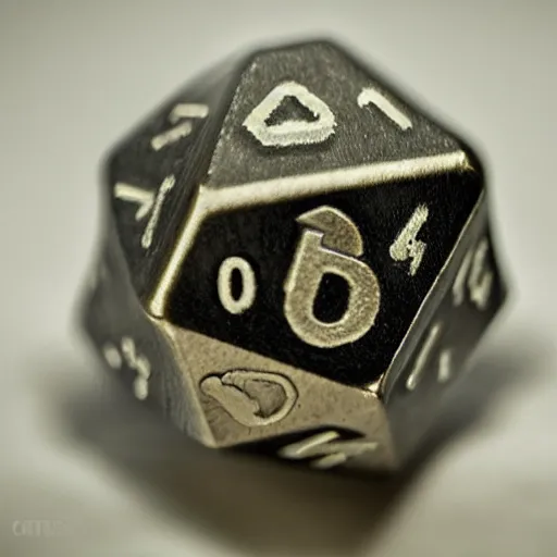 Prompt: a skeleton hand rolling a d 2 0, realistic photography, high detailed