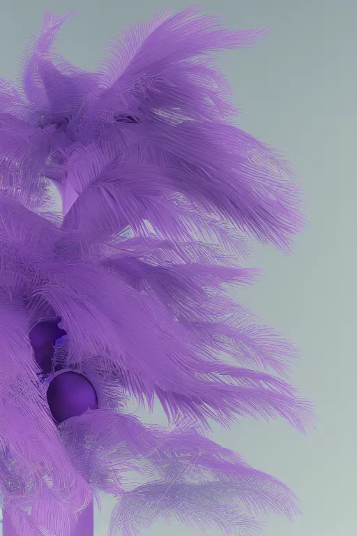 Image similar to a purple and blue sterlizia, a computer rendering by agnes lawrence pelton, featured on polycount, computer art, rendered in cinema 4 d, octane render, rendered in maya