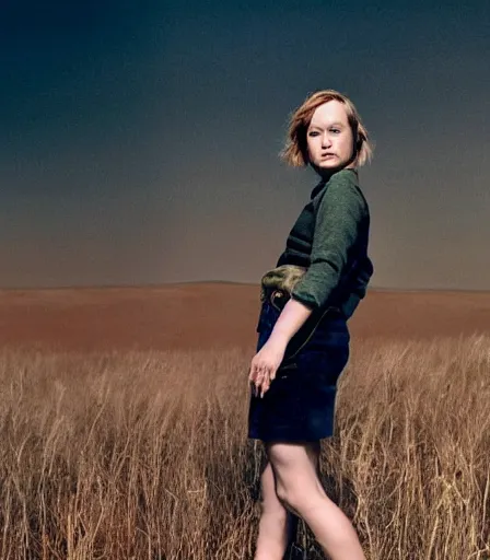 Image similar to a high quality, high detail, portrait photography of brie larson by annie leibovitz and kyle thompson