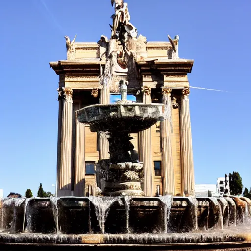 Image similar to A photo of a the Fountain of Cybele (Madrid)