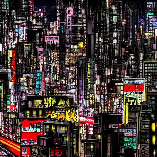 Prompt: tokyo cityscape like in ghost in the shell cartoon style