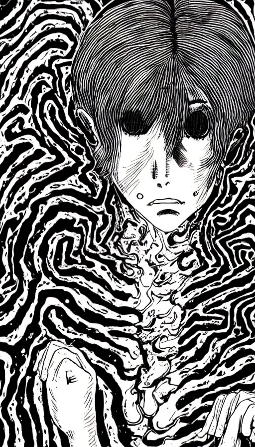 Prompt: junji ito depression