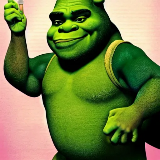 Image similar to obama as shrek