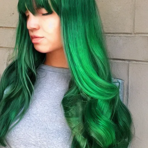 Image similar to green hair