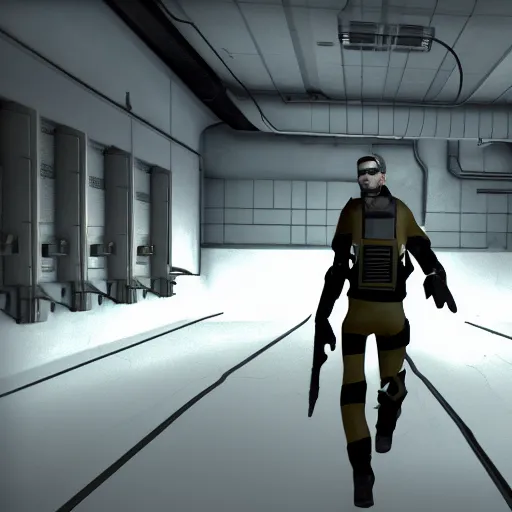 Prompt: secret half-life 3 cover valve episode three alyx gordon freeman unseen gameplay video level concept borealis