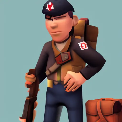 Image similar to Scout from the game Team Fortress 2