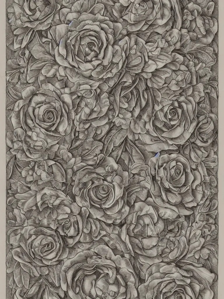 beautiful decorative ornament with classical floral Stable Diffusion