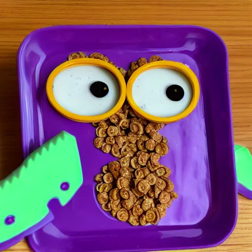 Image similar to purple minion cereal