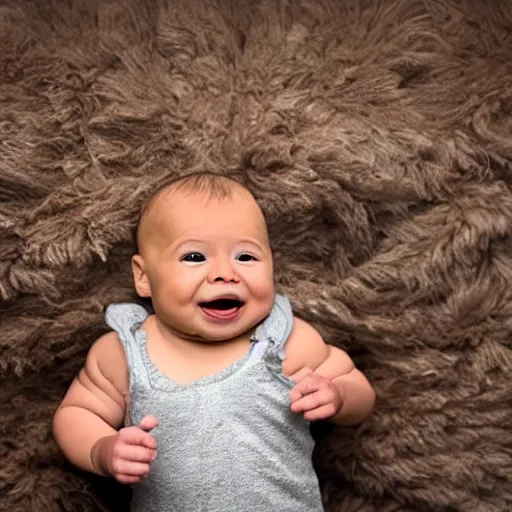 Prompt: dwayne johnson as baby, baby photography