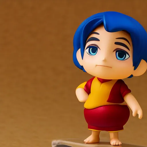 Image similar to pixar aladdin as nendoroid, side view, 8 k hd dof, kodak film,