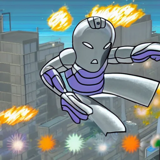 Image similar to silver surfer from Animal Crossing