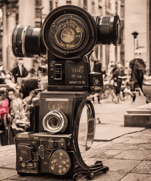 Prompt: high quality presentation photo of a functioning time machine in 1888, photography 4k f1.8 anamorphic bokeh 4k Canon Nikon