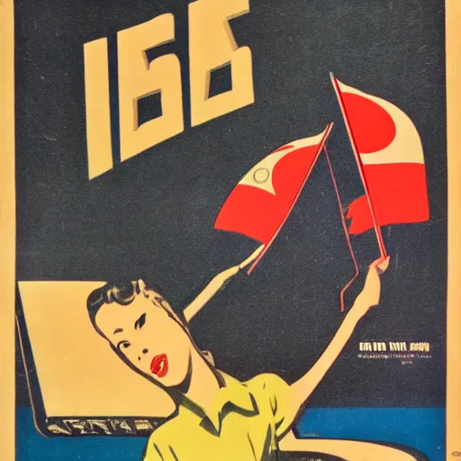 Prompt: A 1950s Singaporean propaganda poster