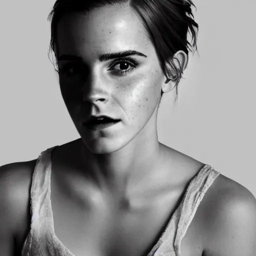 Prompt: A photograph of Emma Watson as a man. Gender switched. Studio lighting