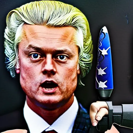 Image similar to geert wilders the barbarian