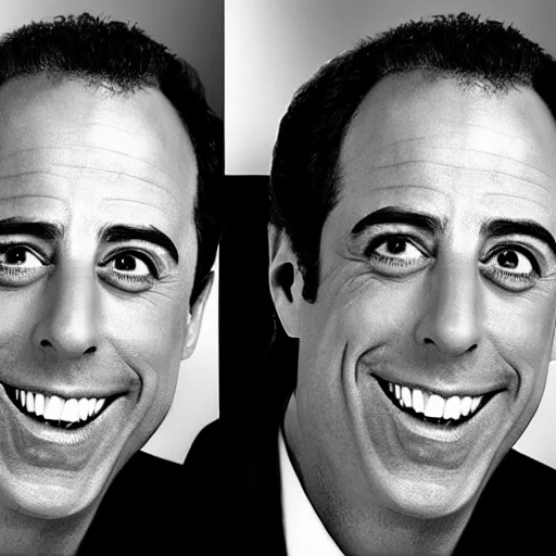 Image similar to jerry seinfeld without any eyes