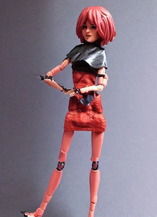 Image similar to an action figure of a tall fashion girl by Isobelle Pascha