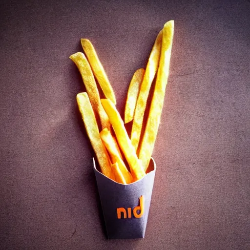 Image similar to photo of [ a single salted french fry chip ] shaped like that looks like stephen fry as a pixar character hybrid intercross mix cinematic lighting