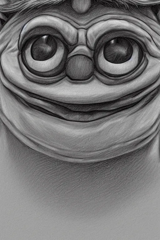 Image similar to portrait drawing of pepe the frog, ultra detailed highly realistic, trending on artstation, rule of thirds, extreme high detail, soft lighting, rim light, volumetric lighting and effects,