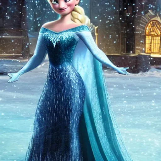 Image similar to Batman as Elsa in the movie Frozen