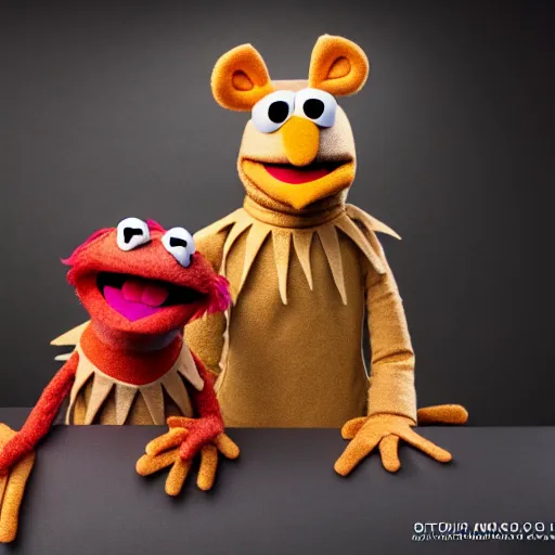 Image similar to studio portrait still of muppet!!!!! kenobi!!!!!! as a muppet muppet as a muppet, 8 k, studio lighting, key light,