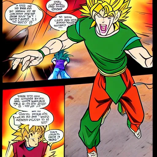 Prompt: shaggy rogers(as the legendary super saiyan) powering up to beyond 100% power