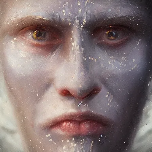 Prompt: Intricate five star Frost Sprite facial portrait by Pablo Picasso and Greg Rutkowski, oil on canvas, HDR, cinematic, vibrant colors, photo realistic, hyperrealism,high detail, matte finish, high contrast, 3d depth, masterpiece, vivid colors, artstationhd , deviantart
