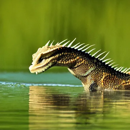 Image similar to minimalist water dragon