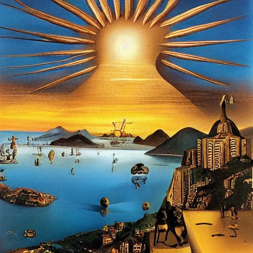 Image similar to rio de janeiro by salvador dali