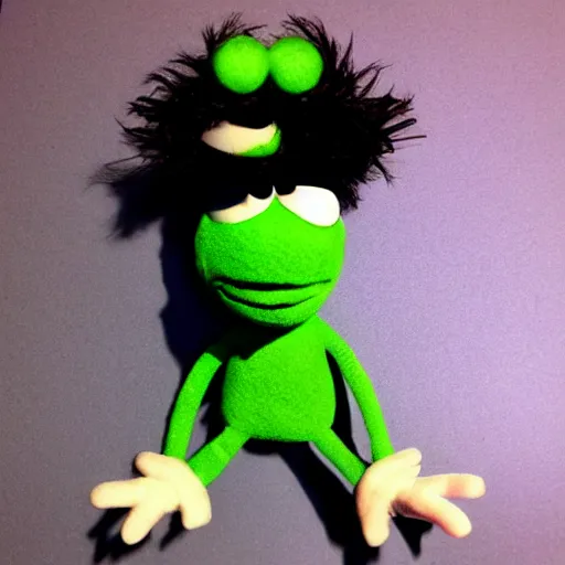 Image similar to JackSepticEye as a muppet, photorealistic
