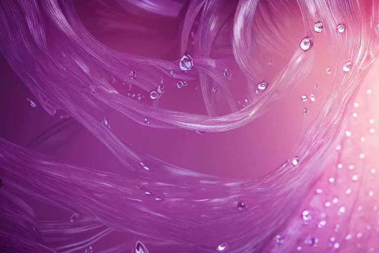 Image similar to film still, pink diamonds cascade like waterfalls from her eyes, cinematic lighting, ray tracing, unreal engine 5, photorealistic, 8 k, uhd, extremely detailed, beautiful, elegant, intricate, foggy, golden ratio, medium close - up, perfect composition, dramatic, medium close - up