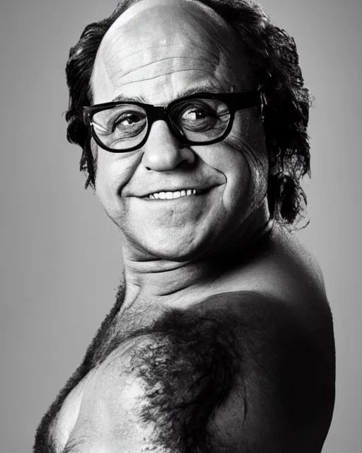 Image similar to portrait of danny devito as a wwe professional wrestler. photographic, photography