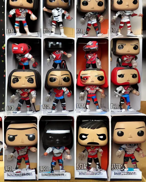 Image similar to Wrestler Funko Pop. Photographic, photography