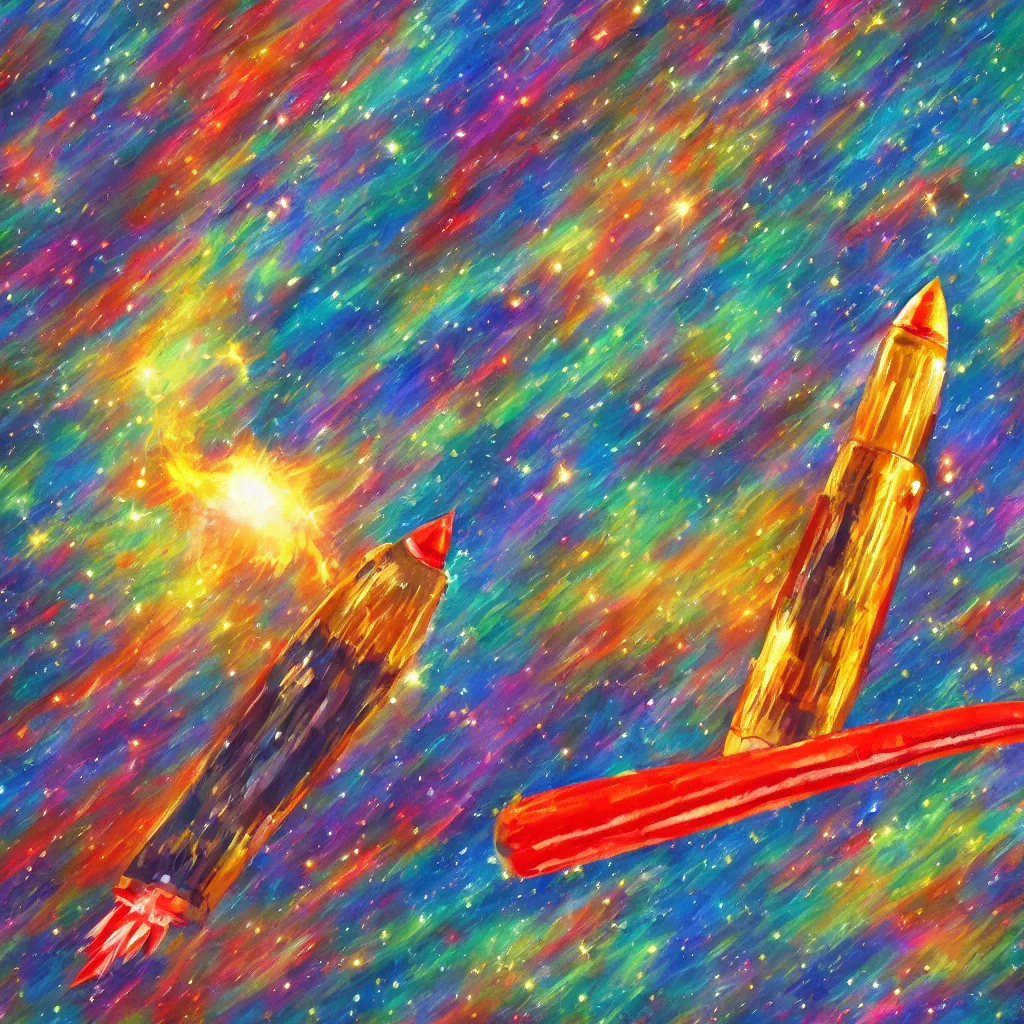 Prompt: cosmic rocket, hyper realistic, sharp focus