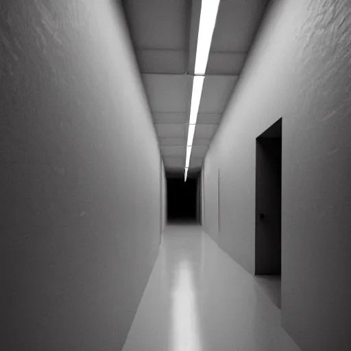 Prompt: hallway leading into the void