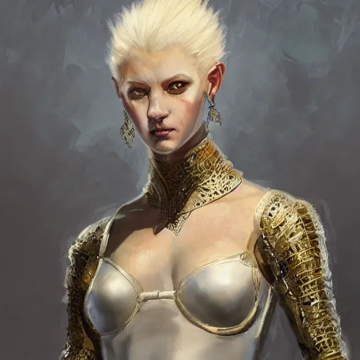 Image similar to a beautfiul award winning commission portrait of an anthro albino cheetah wearing diamond victorian armour,digital art,art by greg rutkowski,character design by charles bowater,photorealistic,ross tran,hyperdetailed,detailed face,fascinating,2021,western comic style