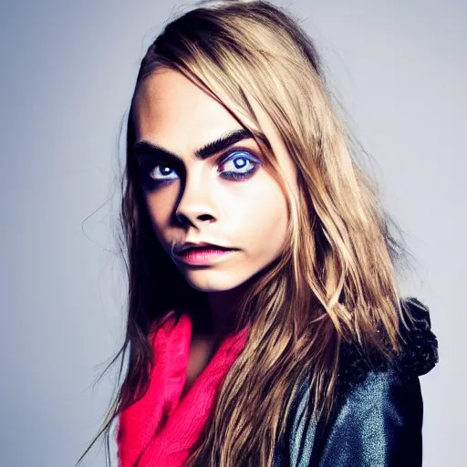 Image similar to portrait of cara delevingne dslr photo