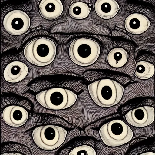 Image similar to too many eyes