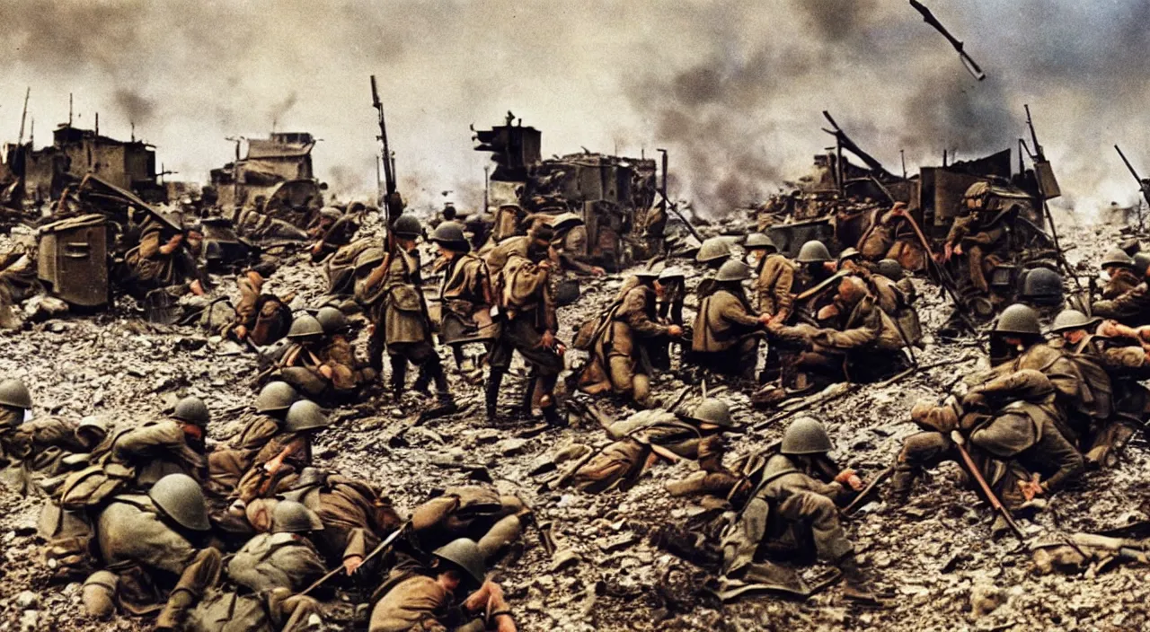 Image similar to first-world-war,colorised,photograph