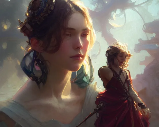 Image similar to photography of anne packard, deep focus, d & d, fantasy, intricate, elegant, highly detailed, digital painting, artstation, concept art, matte, sharp focus, illustration, hearthstone, art by artgerm and greg rutkowski and alphonse mucha