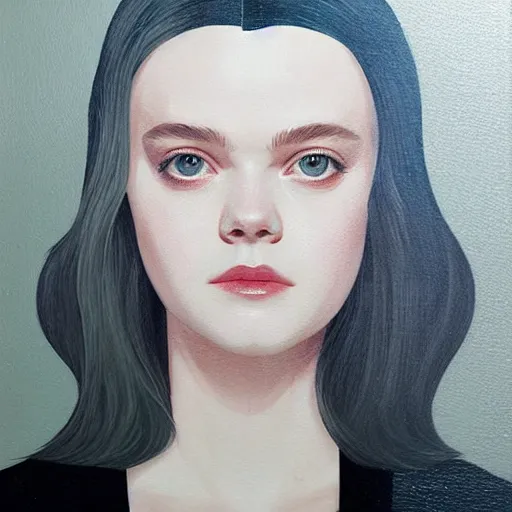 Image similar to Elle Fanning in Blade Runner 2049 picture by Sachin Teng, asymmetrical, dark vibes, Realistic Painting , Organic painting, Matte Painting, geometric shapes, hard edges, graffiti, street art:2 by Sachin Teng:4