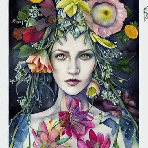 Prompt: watercolor kitchen with flowers by anna dittmann, by marco mazzoni, by stephanie law,