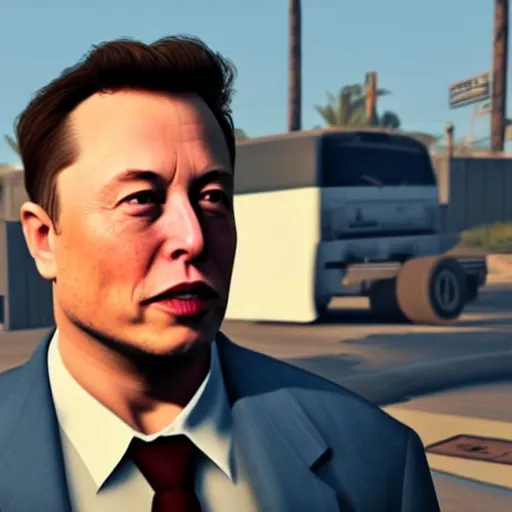 Prompt: elon musk in gta v