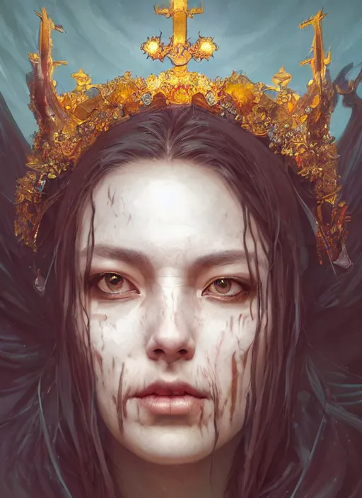 Prompt: highly detailed face portrait of majestic undead queen, stephen bliss, unreal engine, wuxia art by greg rutkowski, loish, rhads, ferdinand knab, makoto shinkai and lois van baarle, ilya kuvshinov, rossdraws, tom bagshaw, alphonse mucha, global illumination, radiant light, detailed and intricate environment