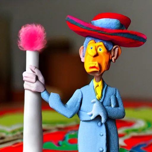 Prompt: claymation character of the queen