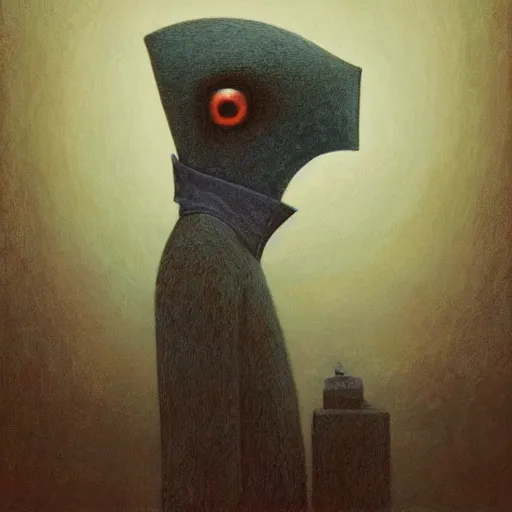 Image similar to a portrait of a character by Shaun Tan