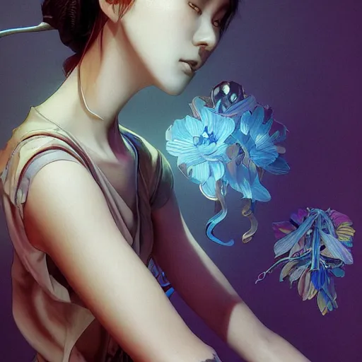 Image similar to the portrait of a blueberry that resembles an absurdly beautiful, graceful, elegant, sophisticated irene bae woman, an ultrafine hyperdetailed illustration by kim jung gi, irakli nadar, intricate linework, bright colors, octopath traveler, final fantasy, unreal engine 5 highly rendered, global illumination, radiant light, detailed and intricate environment