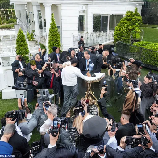 Image similar to Post Malone is officially elected president of the United States, White House photographer